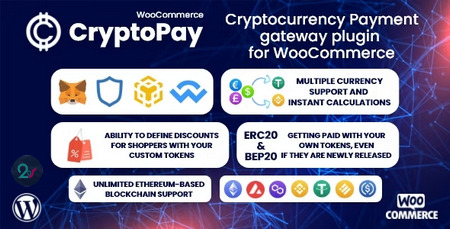 افزونه درگاه پرداخت ارزهای دیجیتال برای ووکامرس CryptoPay WooCommerce
